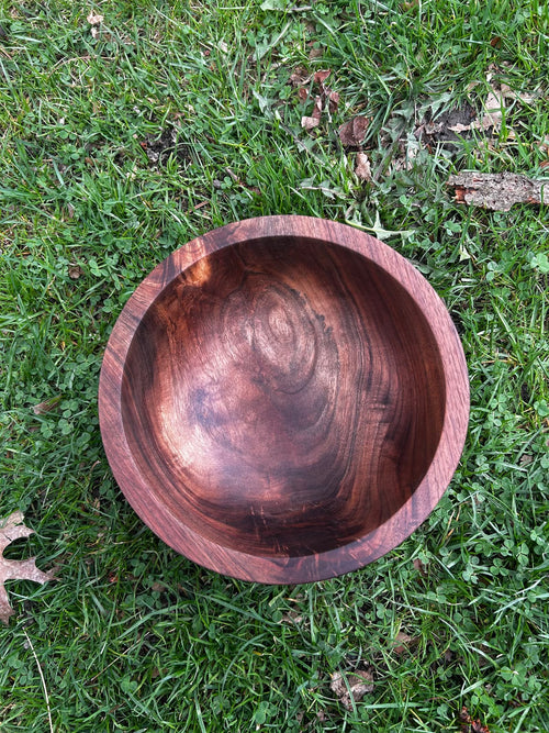 Handmade black walnut wood bowl by Heritage Co